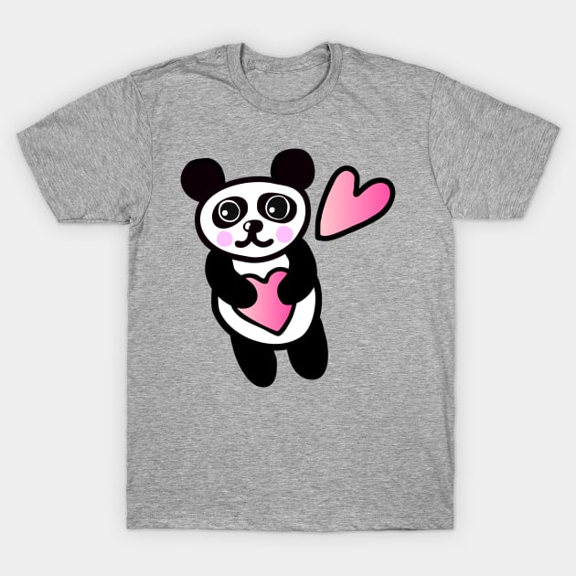 Panda Love T-Shirt by GemmasGems